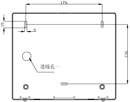 轉(zhuǎn)換開(kāi)關(guān)采用壁掛式安裝，安裝孔位置和安裝孔距