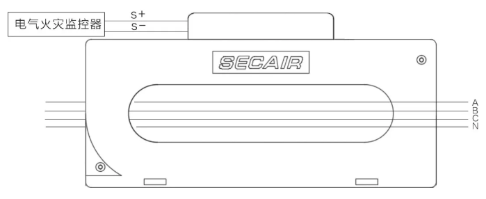 J-SCM41(250)剩余電流式<a href=http://www.ahzhzl.cn/dianqihuozai/ target=_blank class=infotextkey>電氣火災(zāi)監(jiān)控</a>探測(cè)器接線圖