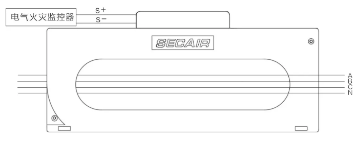 J-SCM41(400)剩余電流式<a href=http://www.ahzhzl.cn/dianqihuozai/ target=_blank class=infotextkey>電氣火災(zāi)監(jiān)控</a>探測(cè)器接線圖